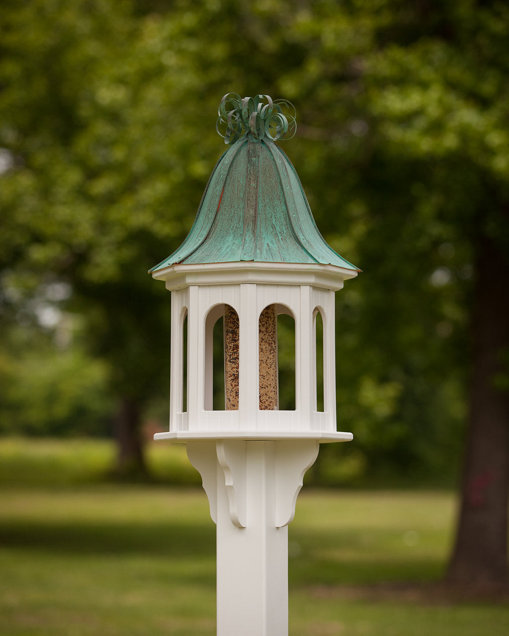 Copper Roof Bird Feeder-Vinyl/PVC Ribbon Detail